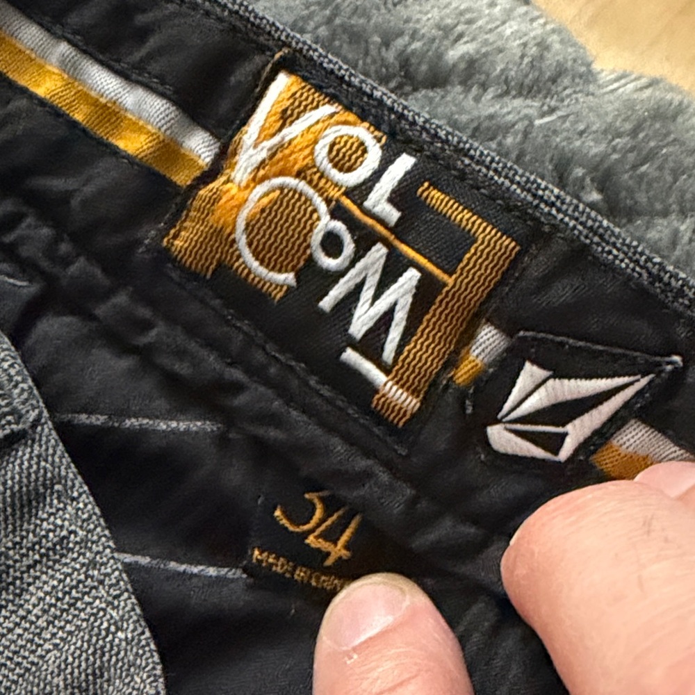 Men's Volcom Gray Pants - Picture 4 of 4